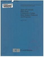 Pikes Peak Community College : state student financial aid programs, audited financial statements and comments on internal controls and procedures year ended June 30, 1979