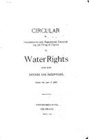 Circular of requirements and regulations concerning the filing of claims to water rights upon both ditches and reservoirs under the law of 1903