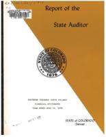 Southern Colorado State College financial statements : year ended June 30, 1974 : report of the State Auditor