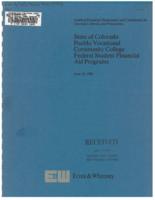 State of Colorado, Pueblo Vocational Community College, Federal student financial aid programs : audited financial statements and comments on internal controls and procedures : June 30, 1981
