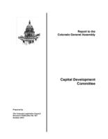 2013 Capital Development Committee : report to the Colorado General Assembly