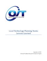 Local technology planning teams : lessons learned