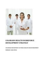 Colorado health workforce development strategy