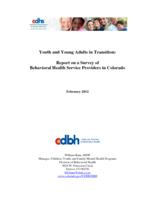 Youth and young adults in transition : report on a survey of behavioral health service providers in Colorado