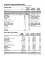 FY 2008-09 hiring freeze savings report summary : positions and contracts frozen by departments and/or Governor's Office