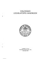 Colorado legislator's handbook