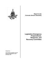 Legislative Emergency Preparedness, Response, and Recovery Committee : report to the Colorado General Assembly