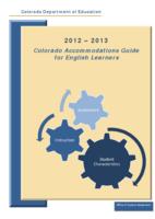 2012-2013 Colorado accommodations guide for English learners