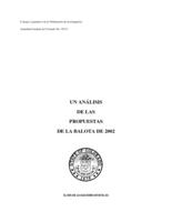 Un análisis de las propuestas de la balota de 2002