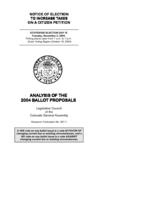 Analysis of the 2004 ballot proposals