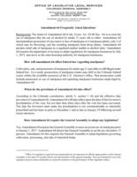 Amendment 64 frequently asked questions