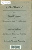 The biennial message of Governor Jesse F. McDonald : and, The inaugural address of Governor Henry A. Buchtel to the sixteenth General Assembly