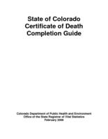State of Colorado certificate of death completion guide