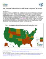 State renewable portfolio standards hold steady or expand in 2013 session