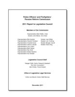 Police Officers' and Firefighters' Pension Reform Commission 2011 report to Legislative Council