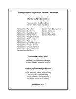Transportation Legislation Review Committee