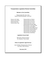 Transportation Legislation Review Committee