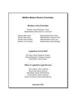 Wildfire Matters Review Committee
