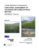 Functional assessment of Colorado wetlands (FACWet) method