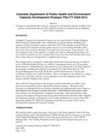 Capacity development strategic plan FY 2008-2012
