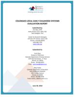 Colorado local early childhood systems evaluation report