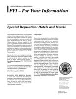 Special regulation: hotels and motels