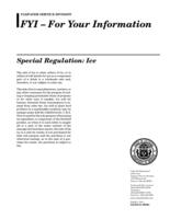 Special regulation: ice