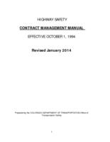 Highway safety contract management manual