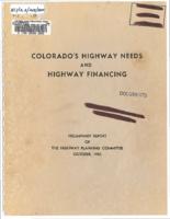 Colorado's highway needs and highway financing : preliminary report