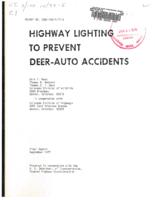 Highway lighting to prevent deer-auto accidents : final report