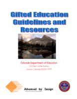 Gifted education guidelines and resources