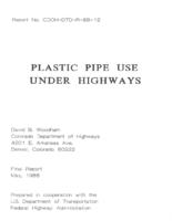 Plastic pipe use under highways
