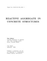 Reactive aggregate in concrete structures