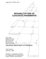 Rehabilitation of concrete pavements