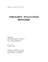 Verglimit evaluation (Boulder)