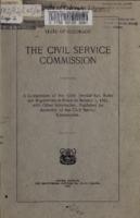 A compilation of the Civil Service Act, rules and regulations in force on January 3, 1911, with other information