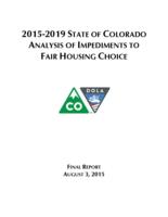 2015-2019 State of Colorado analysis of impediments to fair housing choice