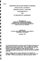 Limestone-Graveyard Creeks Watershed, Bent County, Colorado, Prowers County, Colorado watershed plan and environmental assessment