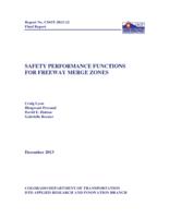 Safety performance functions for freeway merge zones