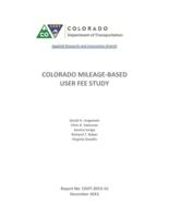 Colorado mileage-based user fee study