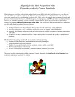 Aligning social skill acquisition with Colorado academic content standards