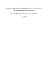 Colorado mixing zone implementation guidance