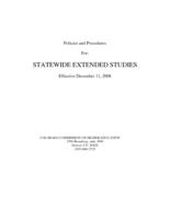 Policies and procedures for statewide extended studies : effective December 11, 2008