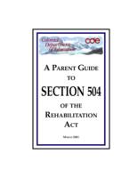 A parent guide to section 504 of the Rehabilitation Act