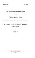 A study of Colorado wheat