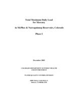 Total maximum daily load for mercury in McPhee & Narraguinnep Reservoirs, Colorado. Phase I