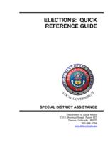Elections : quick reference guide