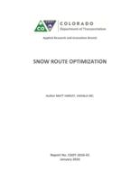 Snow route optimization