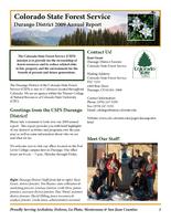 Colorado State Forest Service Durango District 2009 annual report