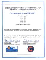 Colorado Department of Transportation Federal-aid Highway Program stewardship agreement